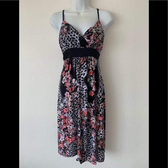 California Woman leopard print cherrry blossom M - Picture 2 of 8